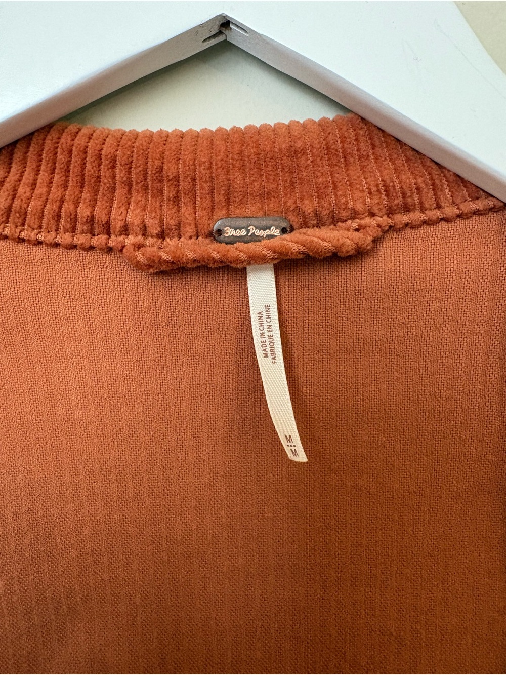 Free People Rust Corduroy Button-Front Jacket - Picture 2 of 5